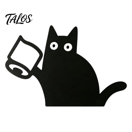 Bathroom Door Decoration Nosy Black Cat Topper Decor, Halloween Corner Acrylic Indoor Doorway Statue Top Figurine for Bedroom Home Gift Lovers