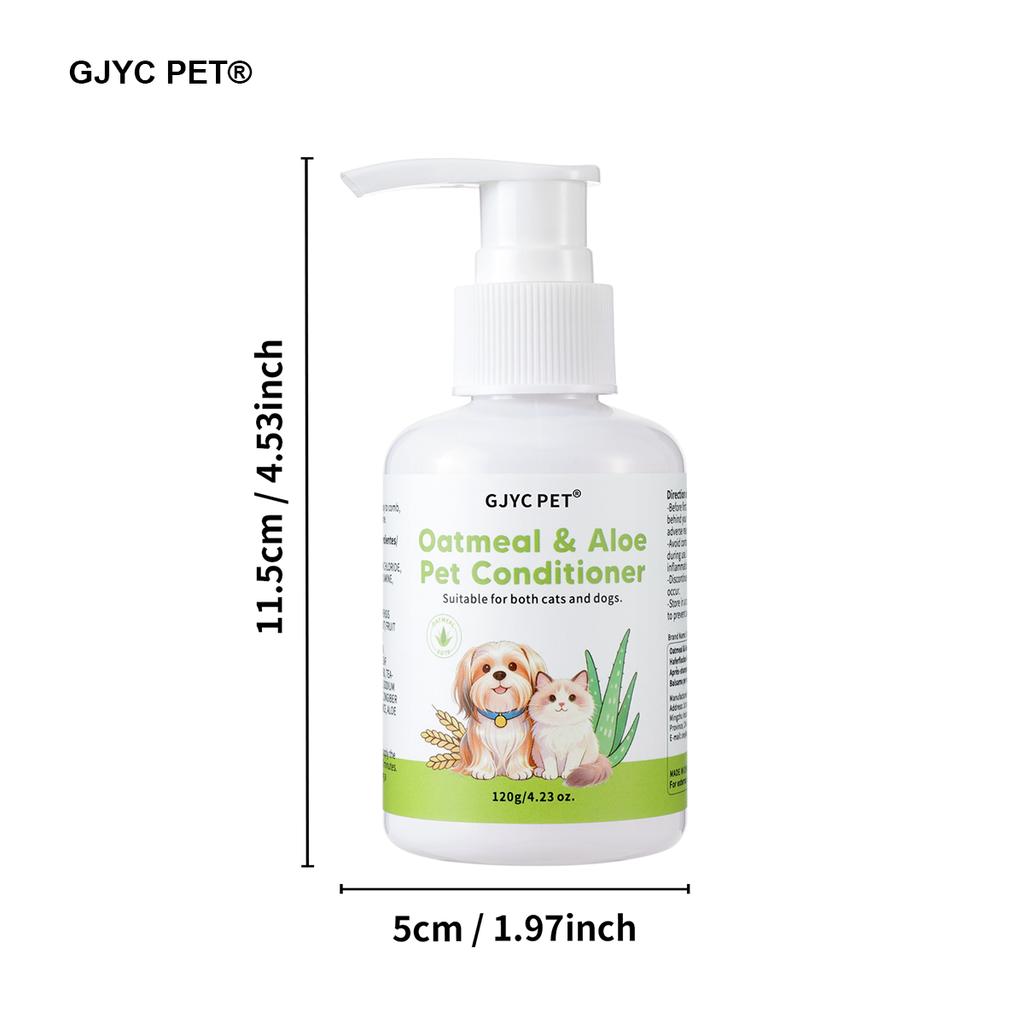 GJYC PET Oat & Aloe Pet Conditioner Detangles Moisturizes Boosts Shine For Dogs Cats