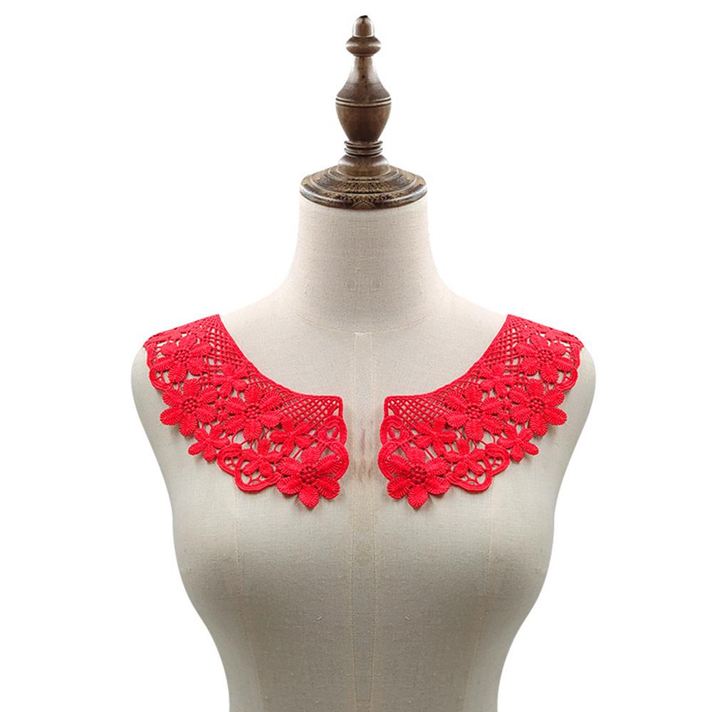 Women's Fashion Decoration Fake Collar Vintage Hollow Lace Crochet Neckline Detachable Shirt Blouse Flase Collar Lolita Girls