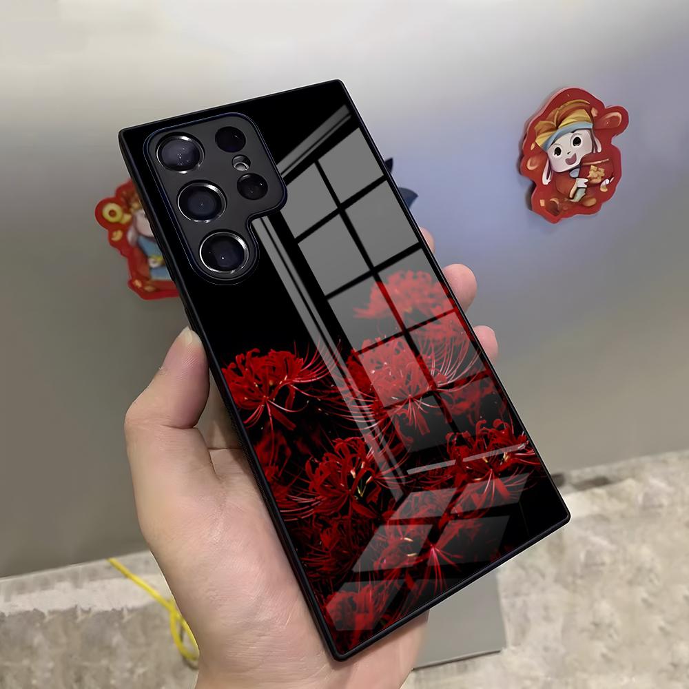 

Red Spider Lily Flower Of Hell Phone Case For Samsung S26 S25 Ultra S23 S22 S24 S20 Fe S21 Plus A54 A53 A16 Glass Cover Samsung s26ultra