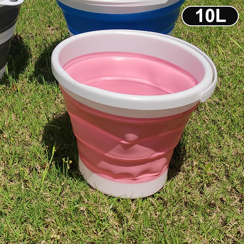 3/5/10L Collapsible Bucket Portable Folding Water Bucket Car Washing Fishing Bucket Household Plastic Travel Outdoor Camping
