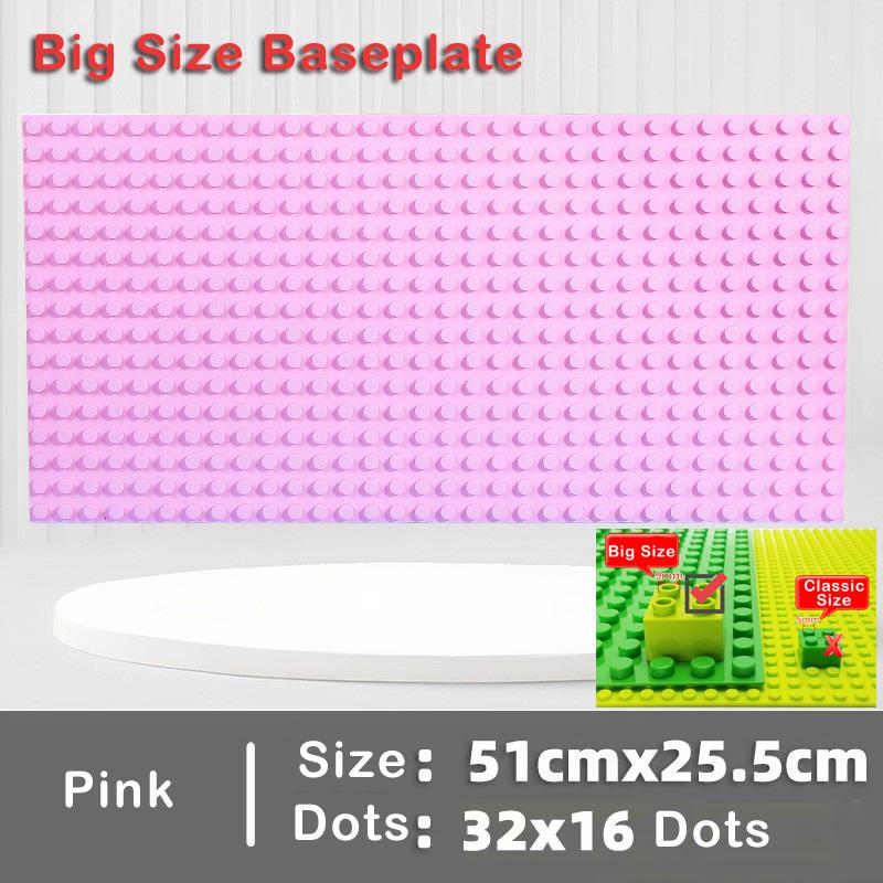 11 Colors 51*25.5cm Large Particle Size Building Blocks Baseplate Bricks Base Plate DIY Educational Toys for Children Brick Wall