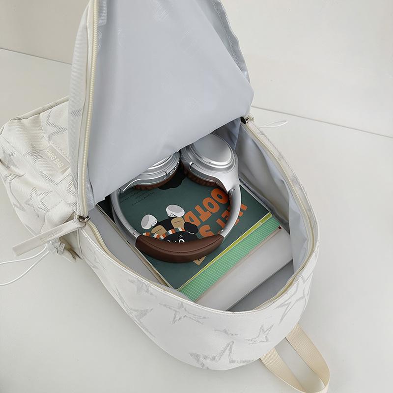 Schoolbag Korean Version Cartoon Star Backpack Women's Lightweight Large-capacity New Student Schoolbag High-value Travel Commuter Backpack
