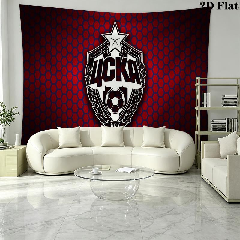 PFC CSKA Moscow Wall Tapestry Aesthetic Wall Hanging Printed Fabric Blanket Decorative Tapestries for Bedroom Living Room Home Decor