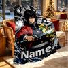 Individuelle Personalisierte Demon Slayer Druckdecke, Heimdekoration, Schlafzimmer, Sofa, Camping, Couch, Geschenke für Geburtstag Weihnachten