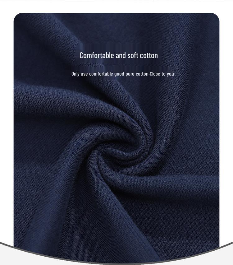 High-End Men's Summer Cotton Pajama Set - Short-Sleeved for Teens to Middle-Aged