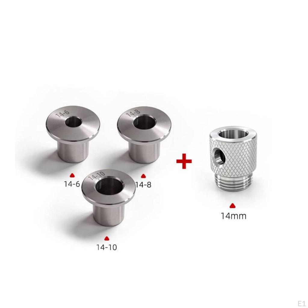 Kit de 4 Manches Guide de Perçage moletées Réductrices Usinées en Métal pour