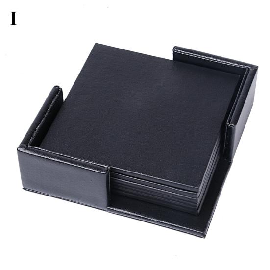 Talos 6 Stück Kunstleder-Marmor-Untersetzer, Tassenunterlage, Pad-Halter, Tischset, Esstisch-Dekoration