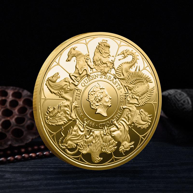 The Queen of England's Zodiac Twelve Constellations Commemorative Coin, Christmas Gift, Stocking Stuffers, Valentine's Day Gift, Girlfriend Gift