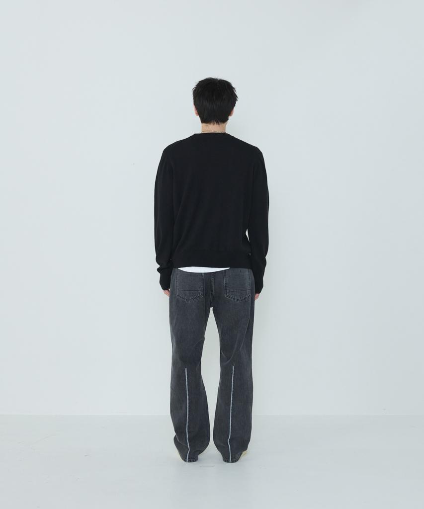 Deossingindeeodeeo Composed Slit Knit Black