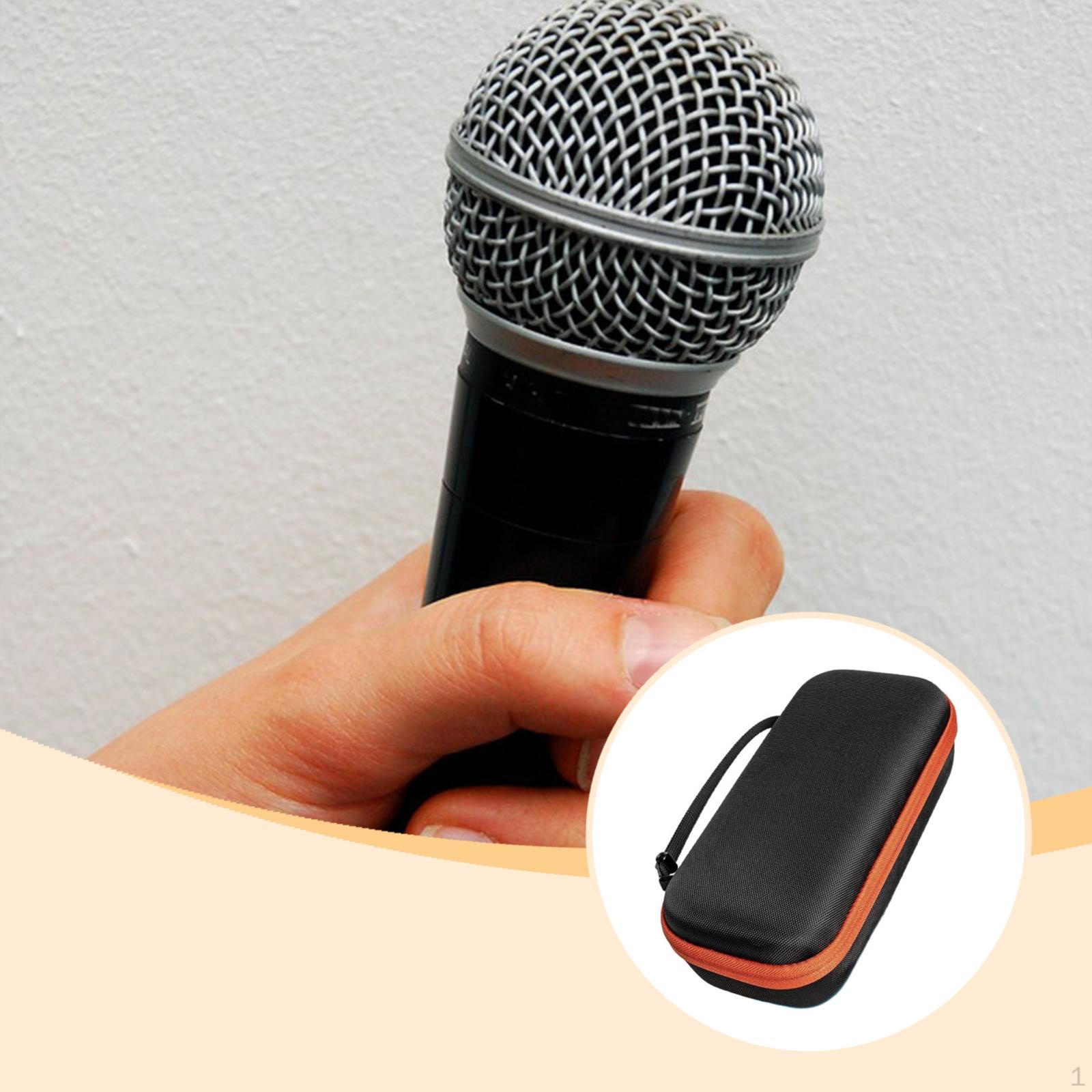 

Portable Cordless Microphones Carrying Bag with 2 Mic Compartment 10x5.7x3inch Lightweight for