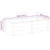 Garden Raised Bed 200x100x54 Cm WPC Gray