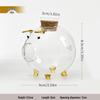 Mini Golden Bean Borosilicate Glass Piggy Bank & Wishing Bottle