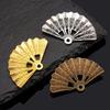 10pcs Vintage Charms Fan 21x33mm Antique Alloy Pendant Ancient Hair Jewelry Making Accessories DIY Handmade Craft Earring Choker