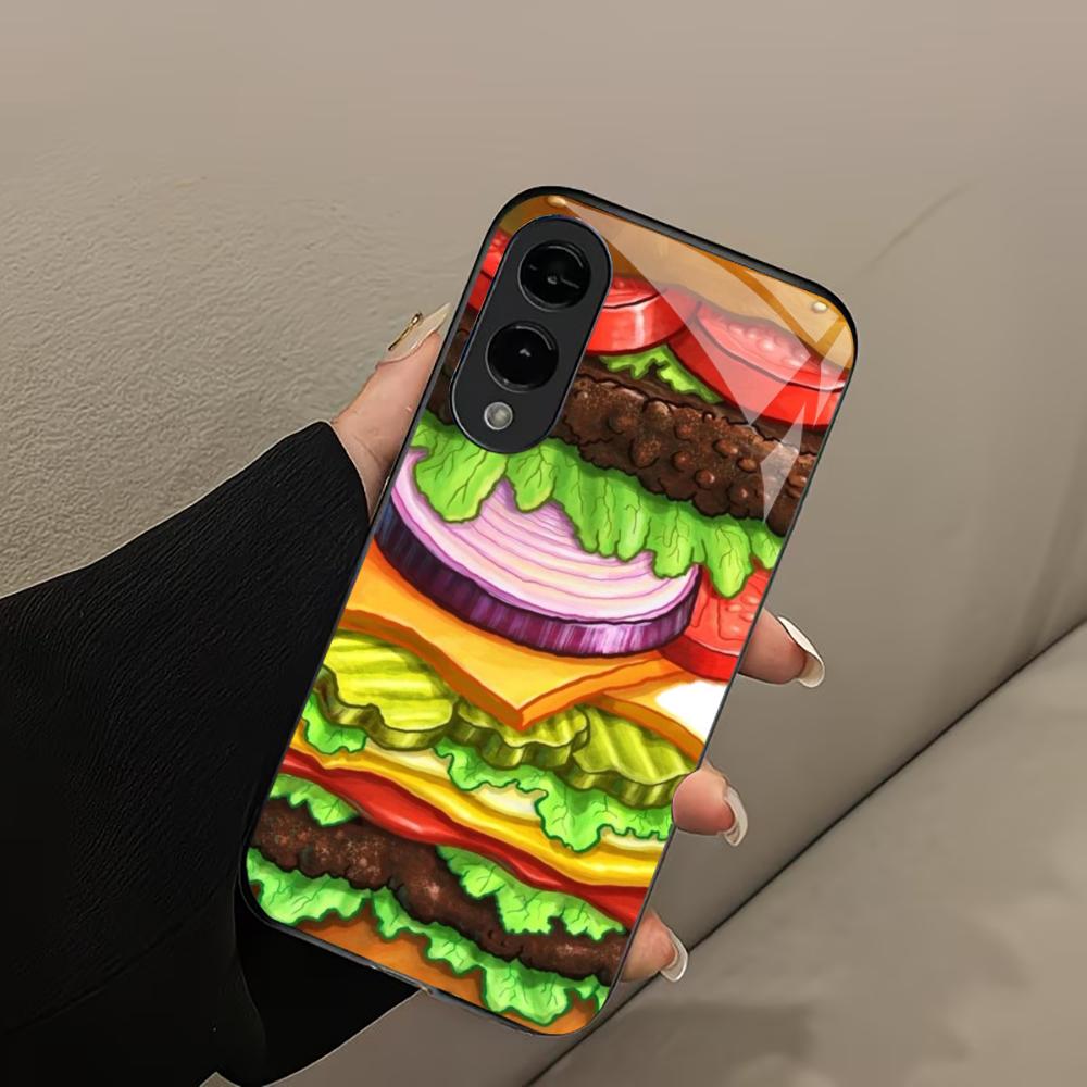 

Super Burger Protective Exquisite High-end PhoneCase Glass PhoneCase for Samsung Galaxy S26 S25 S24 S23 S22 S21 FE,Ultra,Plus GalaxyS25