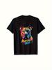 Staffy Mom Graphic T-Shirt - Black Crew Neck Tee with Graffiti American Staffordshire Terrier - Soft Breathable Shirt for Dog Moms, Staffy Owners - Ma