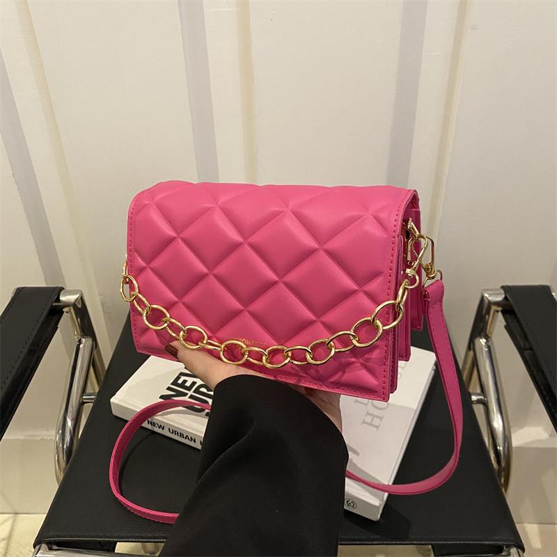 Chic Quilted Pattern Pu Shoulder Crossbody Bag Stylish Handbag For Everyday Use