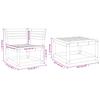 3 Piece Garden Sofa Set Solid Pine Wood