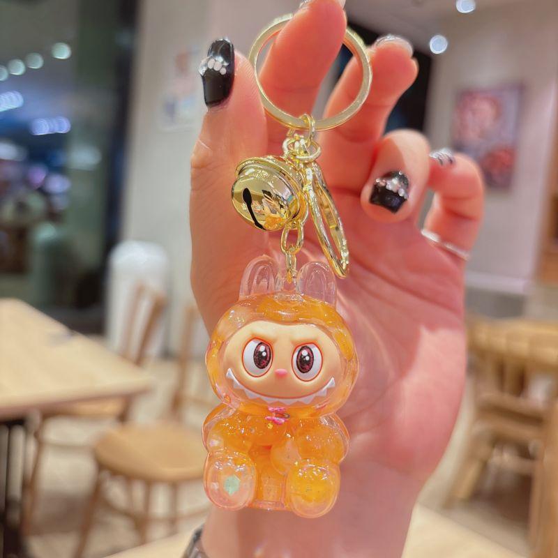 Llavero Acrílico Calabaza Arena Movediza Lindo Adornos Kiki Colgante de Bolsa Llavero de Regalo