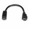 Startech-Micro USB Cable Startech UUSBMUSBMF6 Micro USB A Micro USB B Black