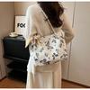 Chic Butterfly Print Faux Leather Tote Bag for Women, Woven Texture Shoulder Underarm Bag, Casual Daily Commute Handbag