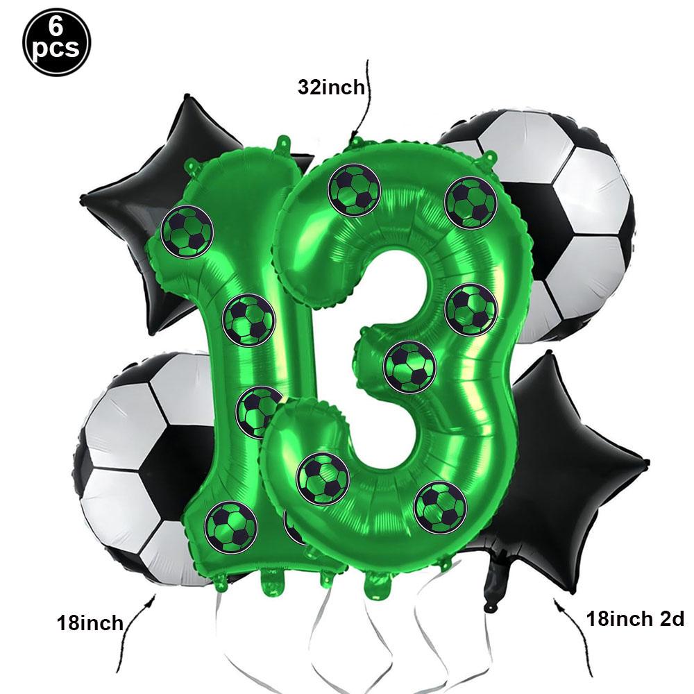 Football Balloon Birthday Decoration Boy Digital Balloon Football Trophy Aluminum Foil Balloon Birthday Party FestivalDecoration