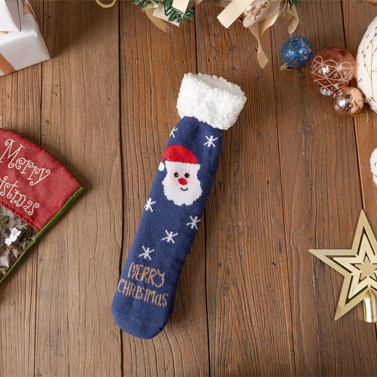 Women's Winter Christmas Stockings: Cozy Mid-Calf Snow Socks with Velvet, Perfect for Home Sleeping
