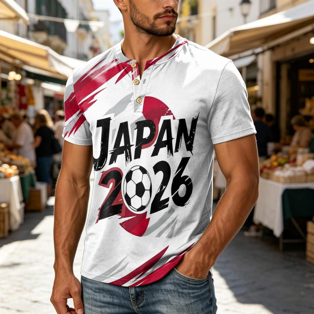 Men's Neck Short Sleeve Shirt Graphic Print Casual Summer Top