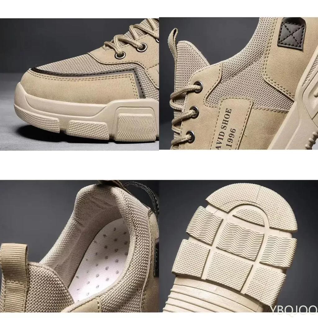 Fashion Man Shoes Trend Mesh Casual Shoes for Men Trend Lace Up Male Sneakers Platform Working Men's Ankle Boots Zapatillas De Hombre