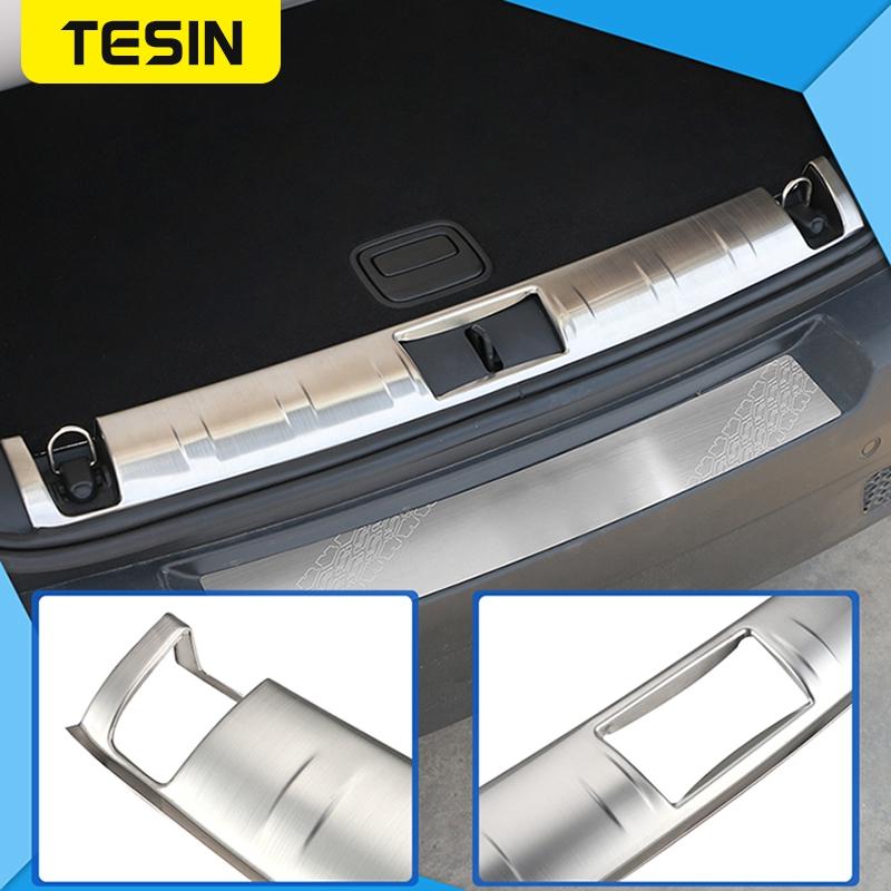 TESIN Car Interior Rear Trunk Protect Door Sill Guard Decoration Trim Cover Accessories For Jeep Renegade 2015 Up Car