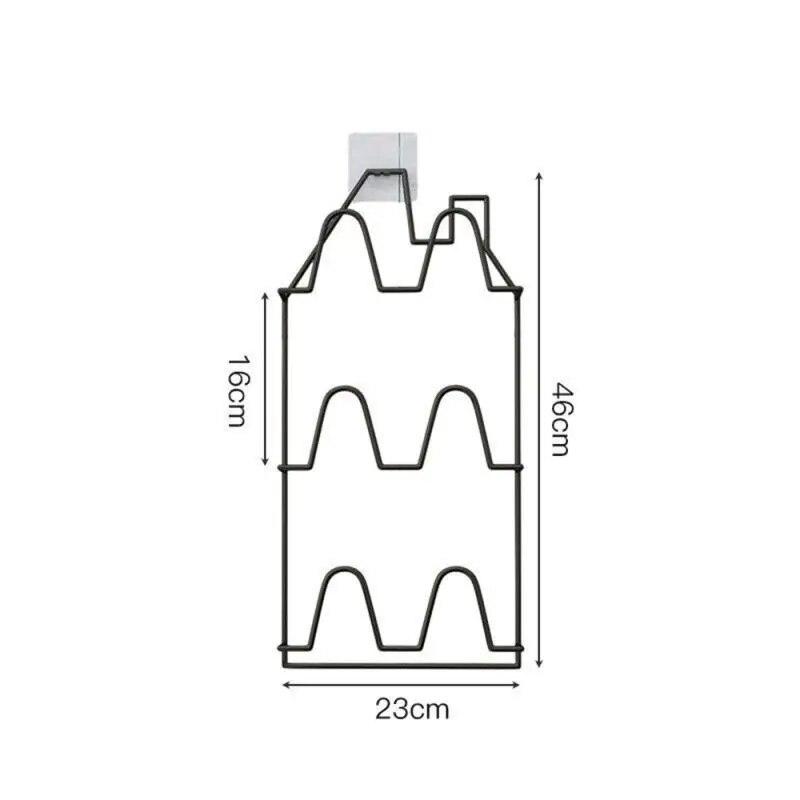 Badkamer Slippers Rek Zelfklevende Ponsvrije Muur-Handdoek Gemonteerde Houder Ruimtebesparende Wc Muur Deur Thuis Schoen opslag Plank