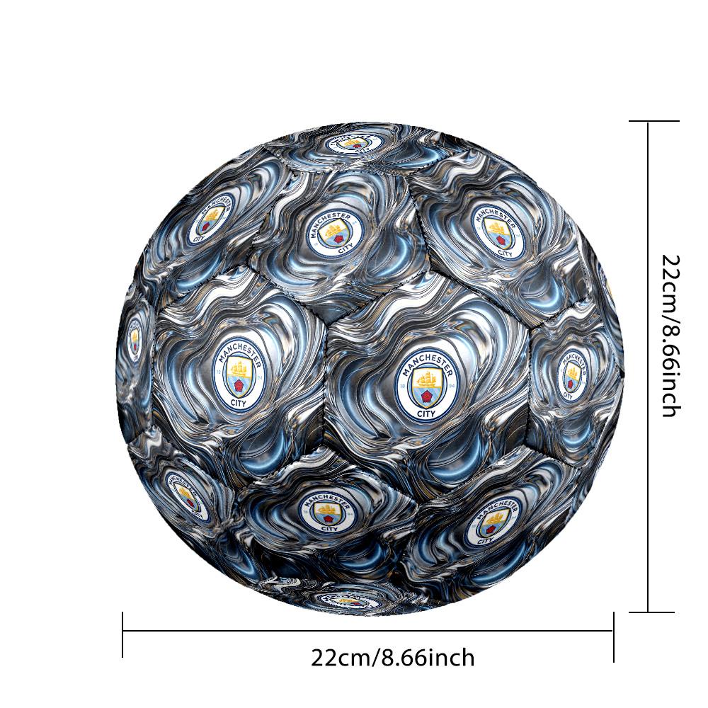 Pallone da calcio tema Manchester City Taglia 5 Pallone da calcio Tocco Morbido Pallone da calcio professionale per allenamento per sport all'aperto