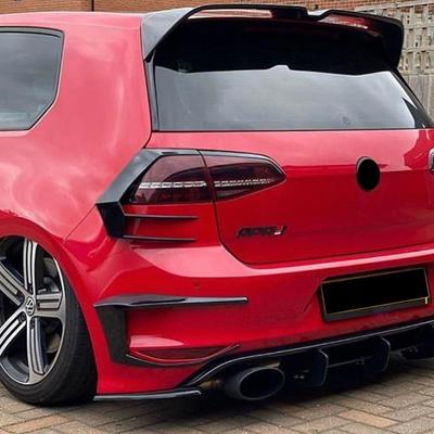 For VW Golf 7 MK7 GTI R GTD R400 2012-2015 Parts Rear Bumper Splitter Canard Spoiler Decoration