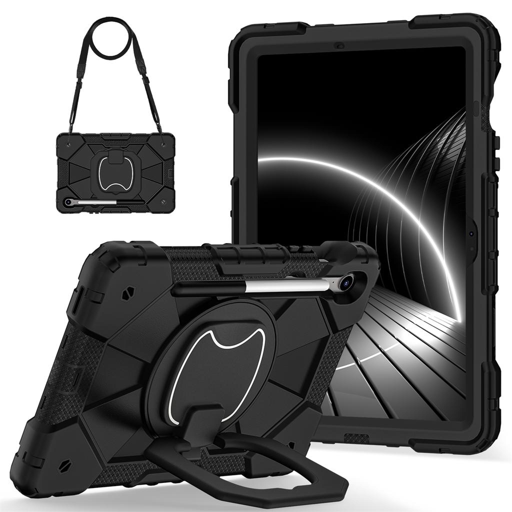 For Samsung Galaxy Tab S10 FE/Tab S9/Tab S9 FE.360° Rotating Grip Heavy Duty Protection Stand TPU+PC 3in1 Anti-knock Shockproof Tablets PC Case