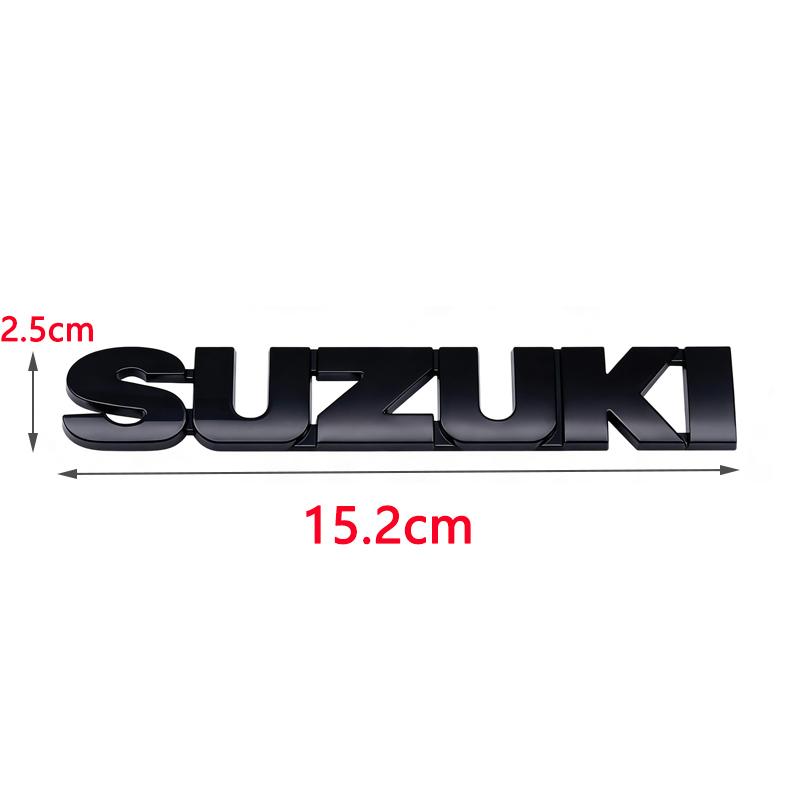 ABS Logo Suzuki Emblem Letters Sticker Car Rear Trunk Badge For Suzuki Swift Samurai Vitara SX4 Jimny Alto Kaiser Ingnis DZire