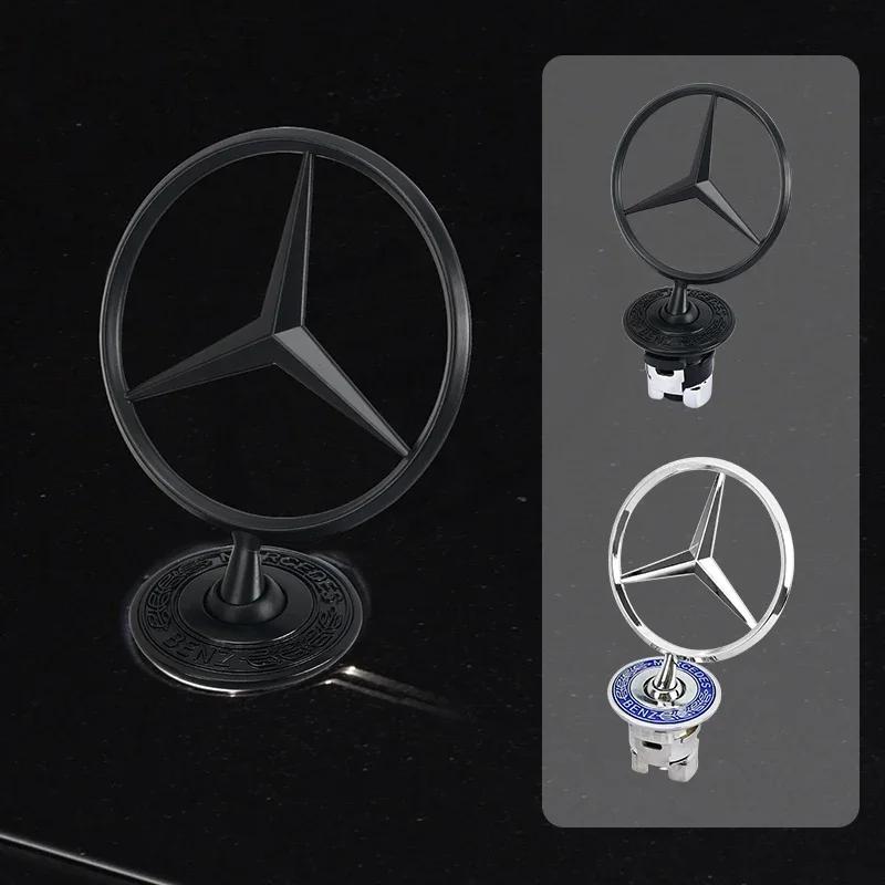 AAVJ1 Car Bonnet Label Badge 3D Star Zinc Alloy Car Front Hood Emblem for Mercedes Benz W203 W204 W205 W206 W212 W213 W222 W223 E300