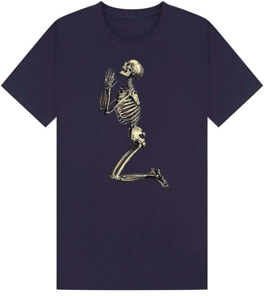 New 2026 Retro Religious Prayer Skeleton Street 3D Printed Unisex Tshirt Shirt Harajuku Round Neck Short Sleeve Top Clothing
