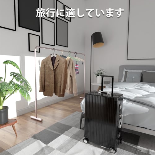 Sazfli Folding Travel Hangers (Set of 4) - Lightweight ABS with Storage Pouch