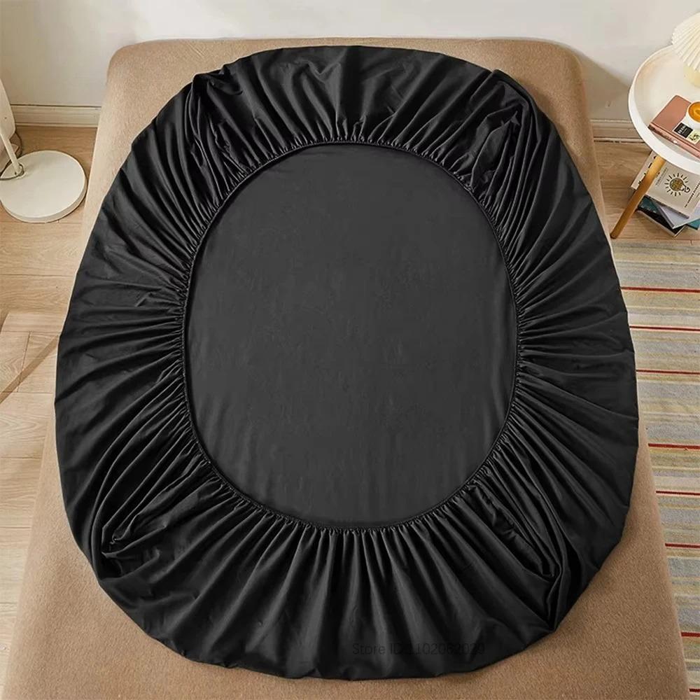 Fitted Sheet with Elastic Bands Non Slip Adjustable Mattress Covers for Single Double King Queen Bed