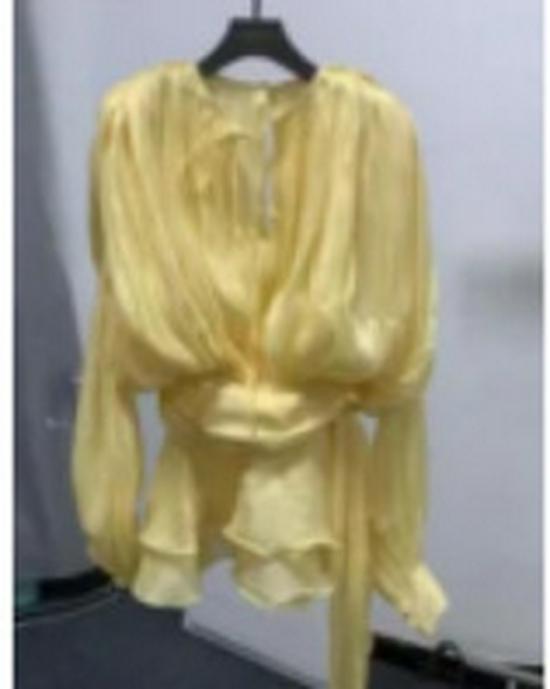 2025 French Style Puff Sleeve Ruffled Two-Piece Set with Pleated Short Skirt