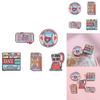 Colorful Cartoon Letter Brooch Vintage Telephone Design Creative Metal Badge For Unique Style