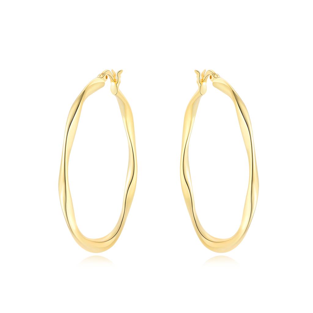 925 Sterling Silver Simple Gold U-shaped Earrings Jewelry Versatile Hoop Earrings for Women Jewelry Fine Birthday Party Gifts