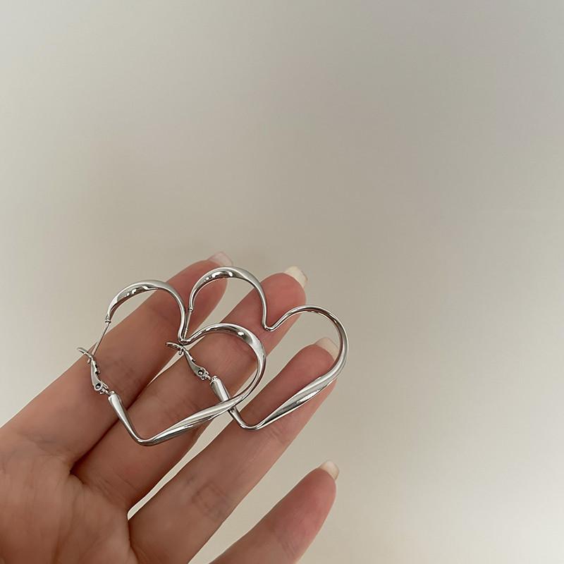 Geometric Big Metal Earrings For Women Jewelry Gift Irregular Circle Oval Earrings Femme Cold Fashion Korean Women'S Earrings