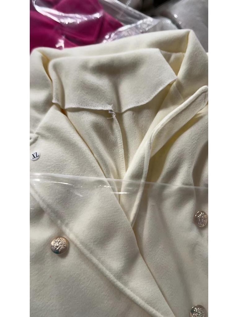 European Size Women's Long Wool Coat - Multi-button Autumn/Winter Overcoat