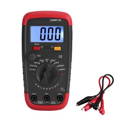 UYIGAO Skaitmeninis baterijomis maitinamas talpos matuoklis testeris 6013L LCD ekranas