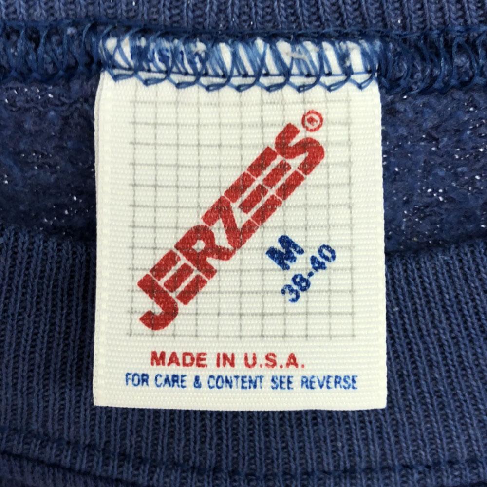 JERZEES 80. léta Vyrobeno v USA Mikina s dlouhým rukávem M modrá Mikina Stará Vintage Pánská Použitá