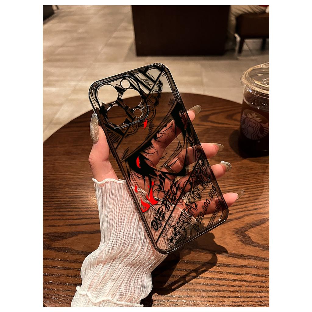 One Piece Zoro Ace Manga Panel Průhledný TPU kryt na telefon pro iPhone 15 Pro Max a Samsung Galaxy S24 Ultra, Nárazuvzdorný kryt