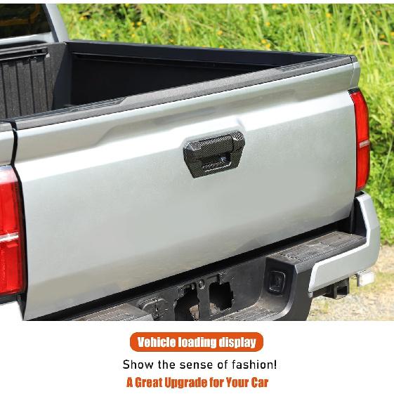 Daeiclru Tailgate Door Handle Trim Cover Compatible with Toyota Tacoma 2024 2025, Rear Trunk Grab Handle Cover Scratch Protector Accessories (Not Fit