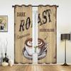 Coffee Cup Cake Candy Modern Hall Curtains For Living Room Kitchen Boy Girl Bedroom Long Curtain For Windows Cortinas Home Decor