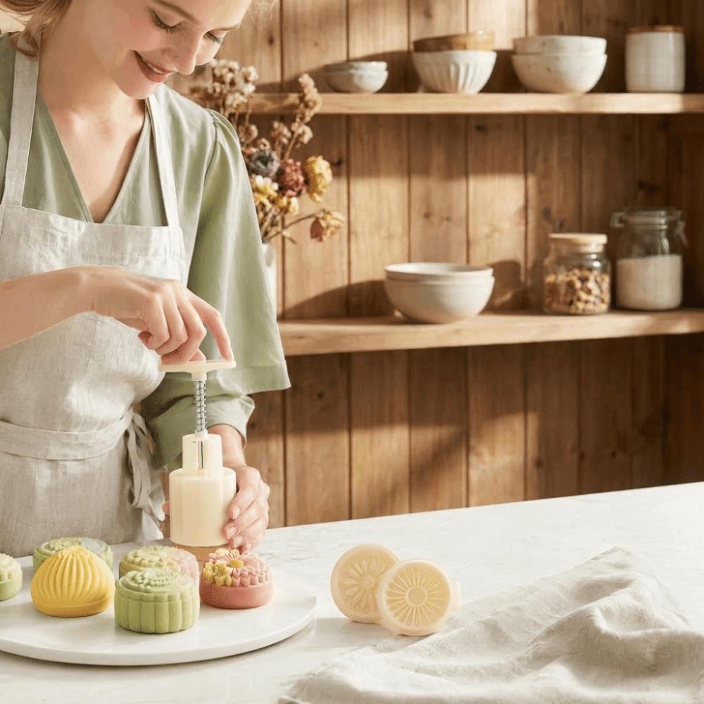 Plastic Chinese Pastry Embossing Mold Non-Stick Cookie Mold Mooncake Mold Mid-Autumn Festival